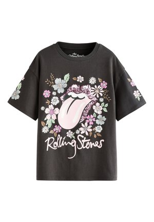 Next REGULAR FIT - THE ROLLING STONES LICENSE BAND SEQUIN  - T-shirts print - grey