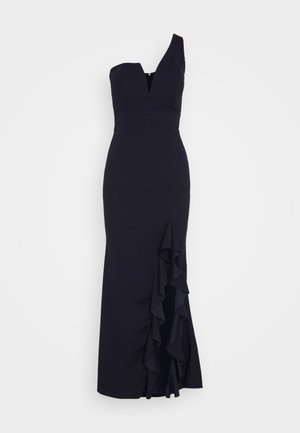 WAL G. SOYA ONE SHOULDER RUFFLE MAXI DRESS - Pidulikud riided - navy blue