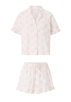 Ellos Collection, SCHLAFANZUG AUS SEERSUCKER. - Pyjama set - weißrosa