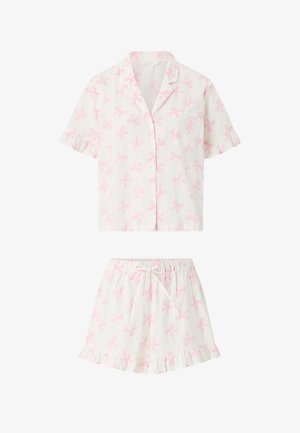 Ellos Collection, SCHLAFANZUG AUS SEERSUCKER. - Conjunto de pijama - weißrosa