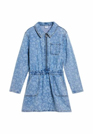MINI WITH PRINT - Jeansklänning - blue