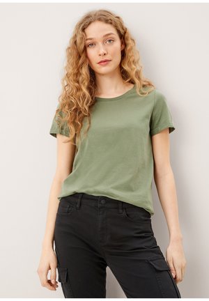 MIT CREW NECK - Basic T-shirt - khaki oliv