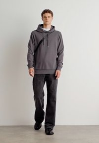 Calvin Klein Jeans WASHED MONOLOGO  - Kapucni - black