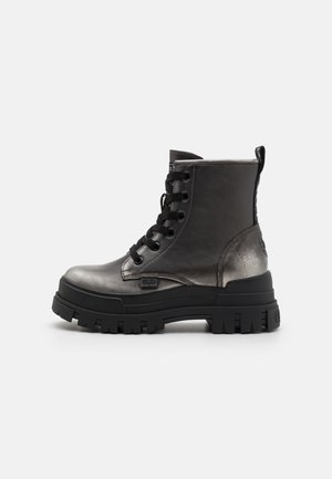 ASPHA - Platform ankle boots - pewter/black