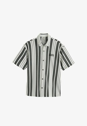 Next, REGULAR FIT - JERSEY SHORT SLEEVE EMBROIDERED SHIRT - Shirt - grey white