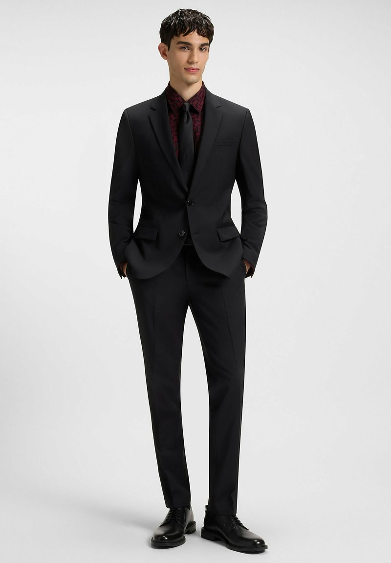black suit burgundy dress shirt HUGO tenderness Lucky Prescott by PrincessAmulet16 Color:Copper Whats included Black Suit