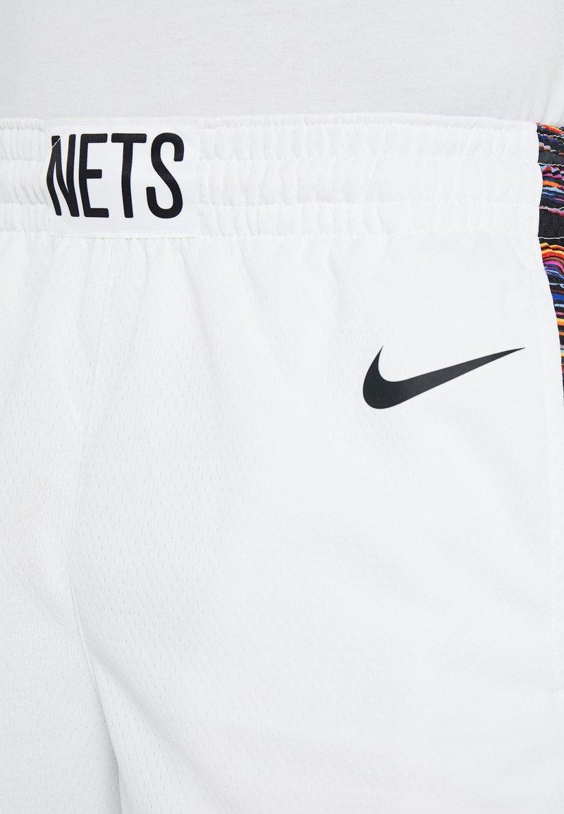 Nike Performance Nba City Edition Brooklyn Nets Swingman Short Sports Shorts White Black White Zalando De