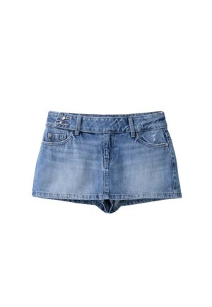 Stradivarius, HAMMER LOOP MINI SKORT - Jupe-short - mottled dark blue