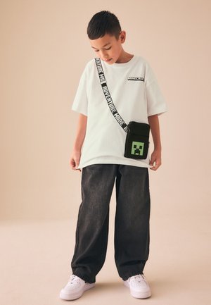Next, LICENSED MINECRAFT BAG T-SHIRT.  - REGULAR FIT - T-shirt print - stone