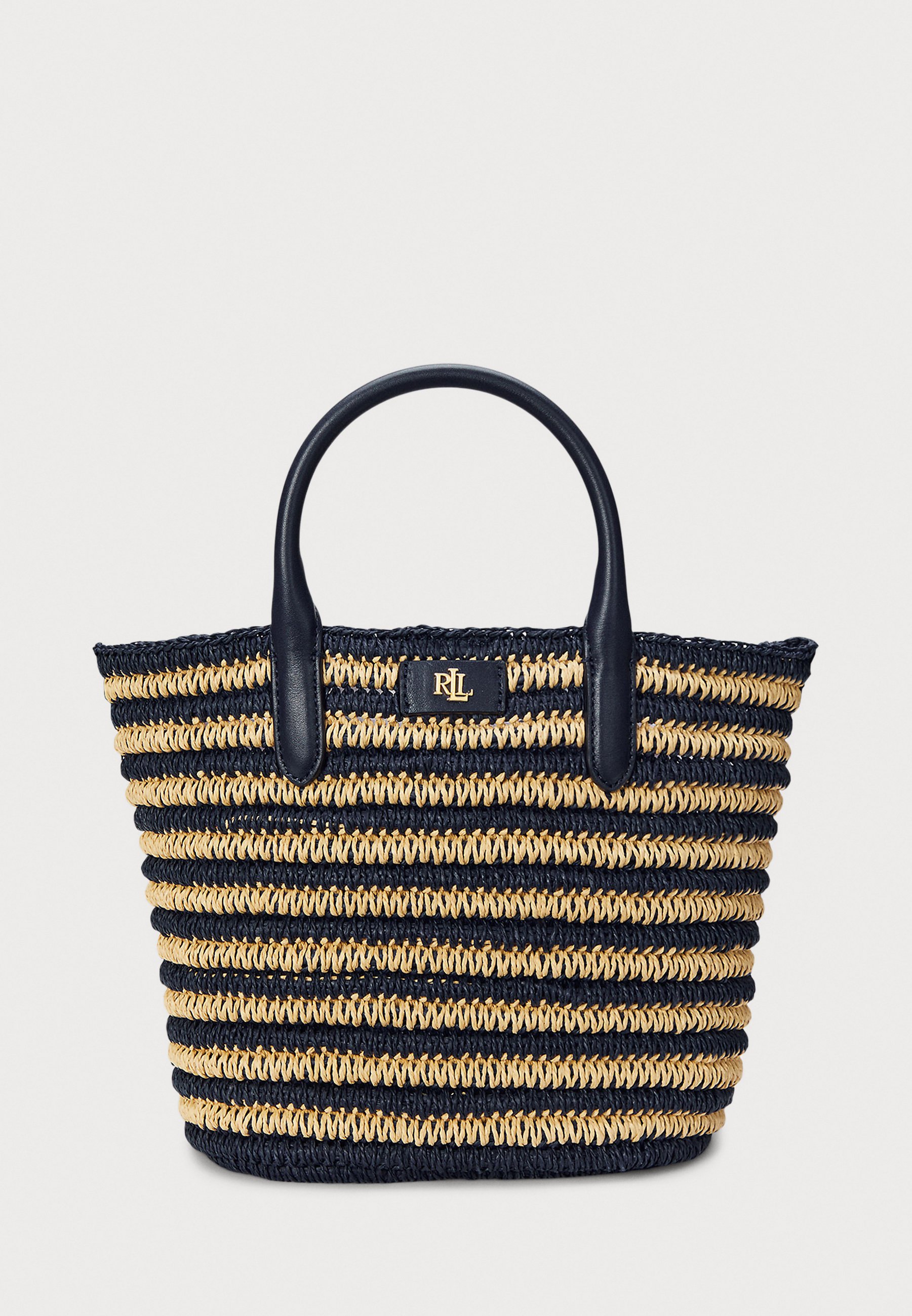 Ralph Lauren★Striped Straw Medium Brie Tote Bag Striped Straw Medium Brie Tote Bag