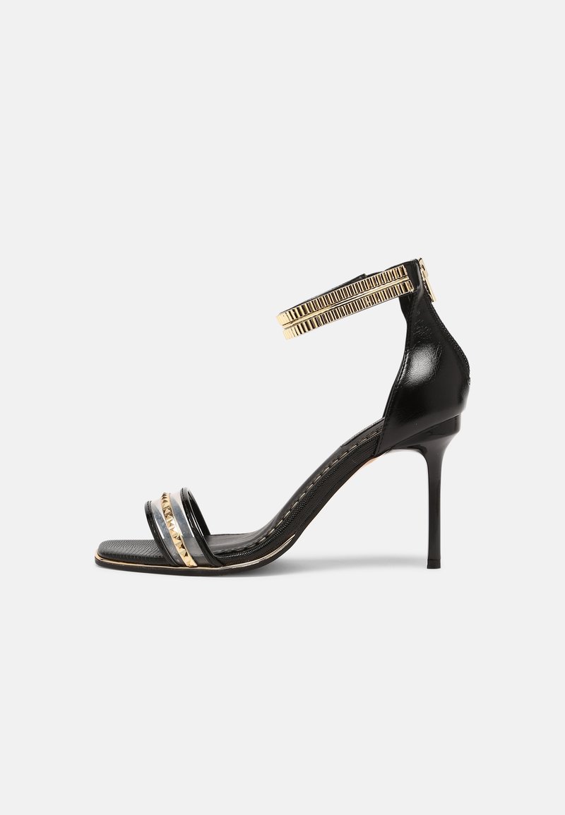 Sandales à Talons Aiguilles Noires Et Marron RIVER ISLAND Taille UK 6 - Occasion Excellent État
