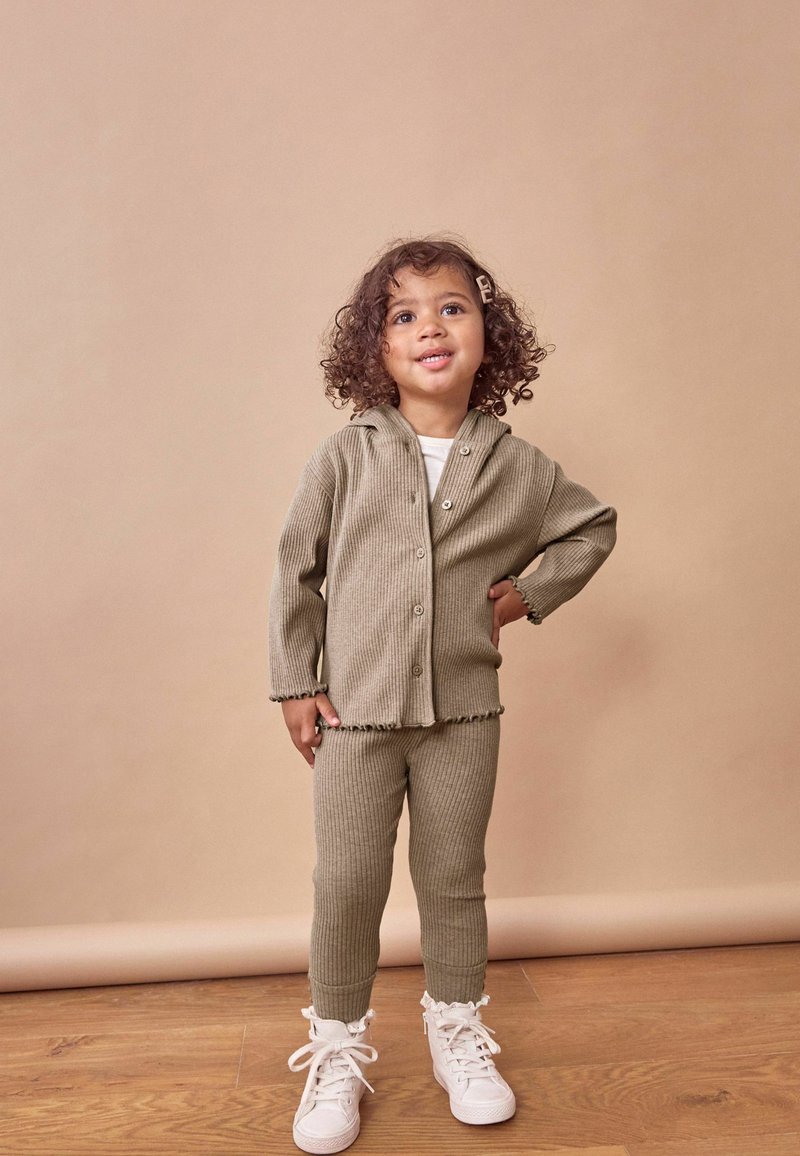 Next LONG SLEEVE BUTTON-UP AND SET - Cardigan - tan brown