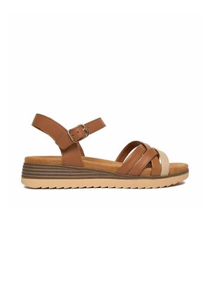 Lasocki, LASOCKI WOMEN'S SANDALS BROWN - Keilsandalette - brown