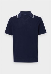 JOHNNY COLLAR - T-shirt imprimé - navy