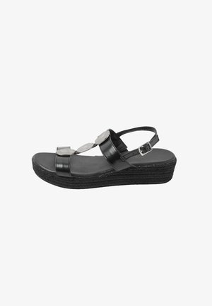 Yours Clothing, WIDE FIT SANDALS - Sandalen met plateauzool - black
