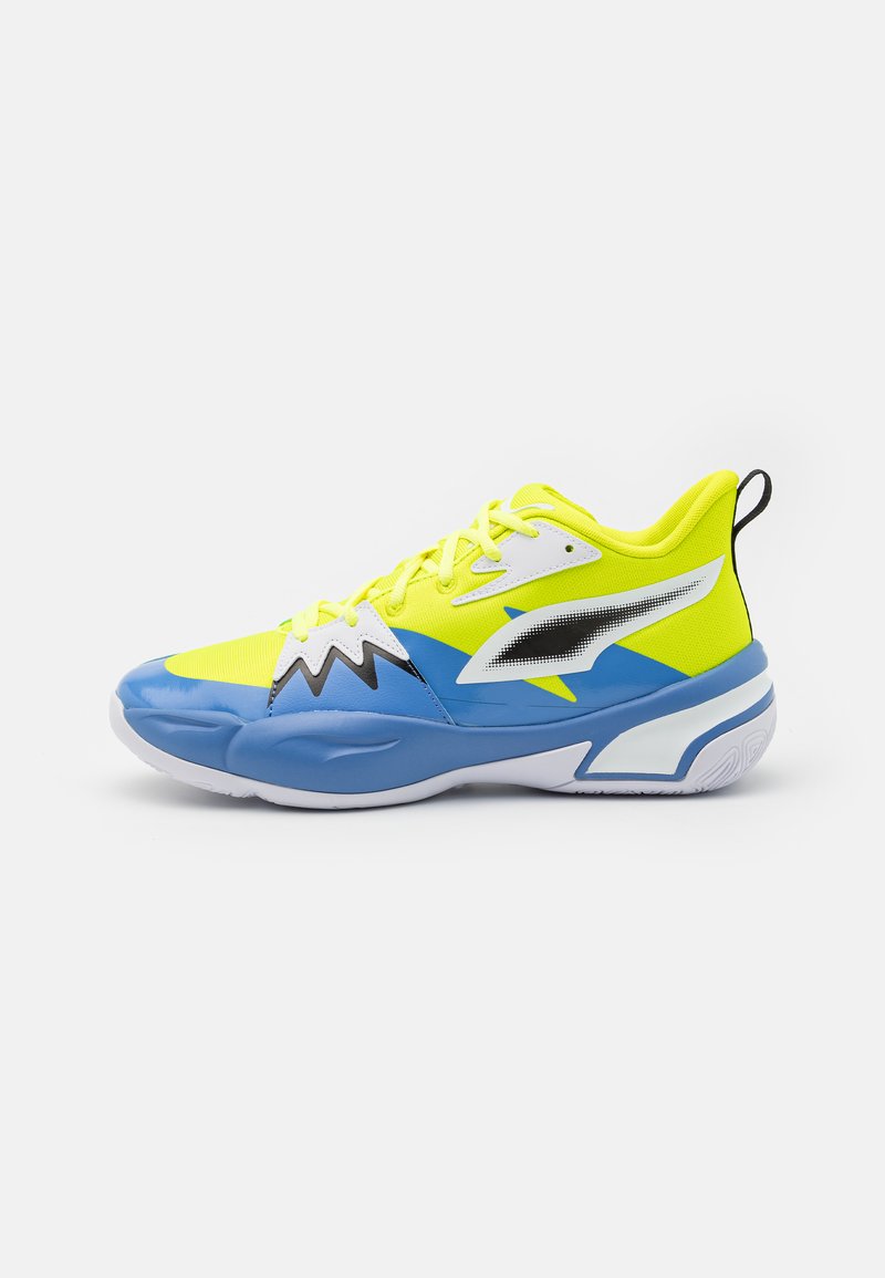 Puma Basketball shoes electric lime/blue skies/green