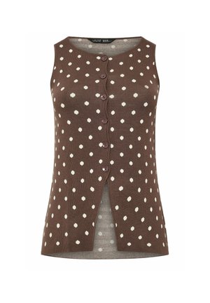 Yours Clothing, PLUS SIZE WAISTCOATS - Weste - chocolate