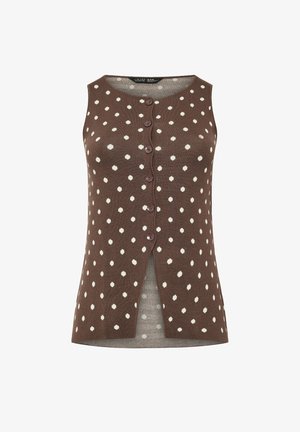 Yours Clothing, PLUS SIZE WAISTCOATS - Bodywarmer - chocolate
