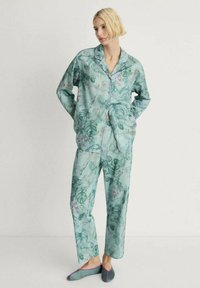 Mango Pyjamabroek - green