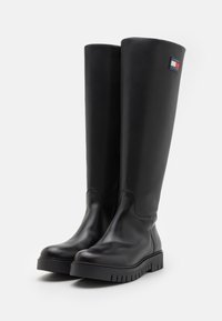 Tommy Jeans LONG SHAFT BOOT - Plateaulaarzen - black