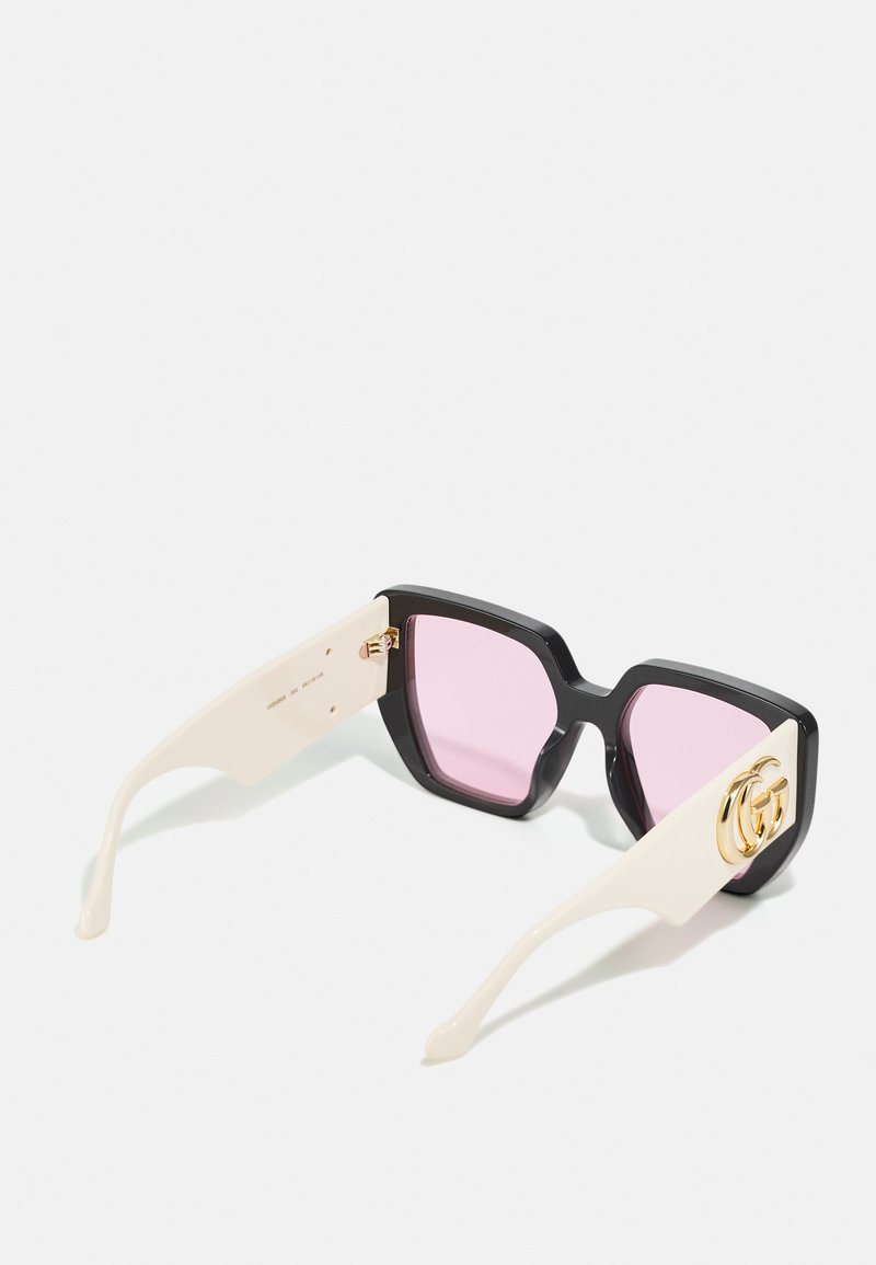 gucci white and black sunglasses