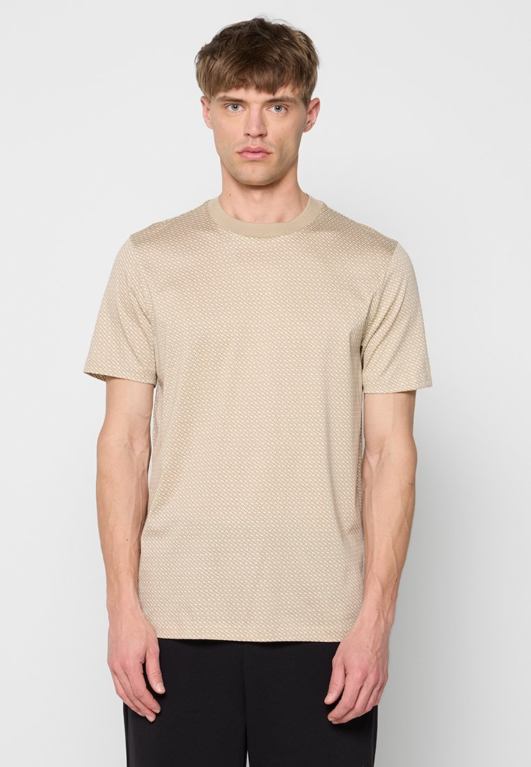 Boss T-shirt print beige Boss T-shirt print beige