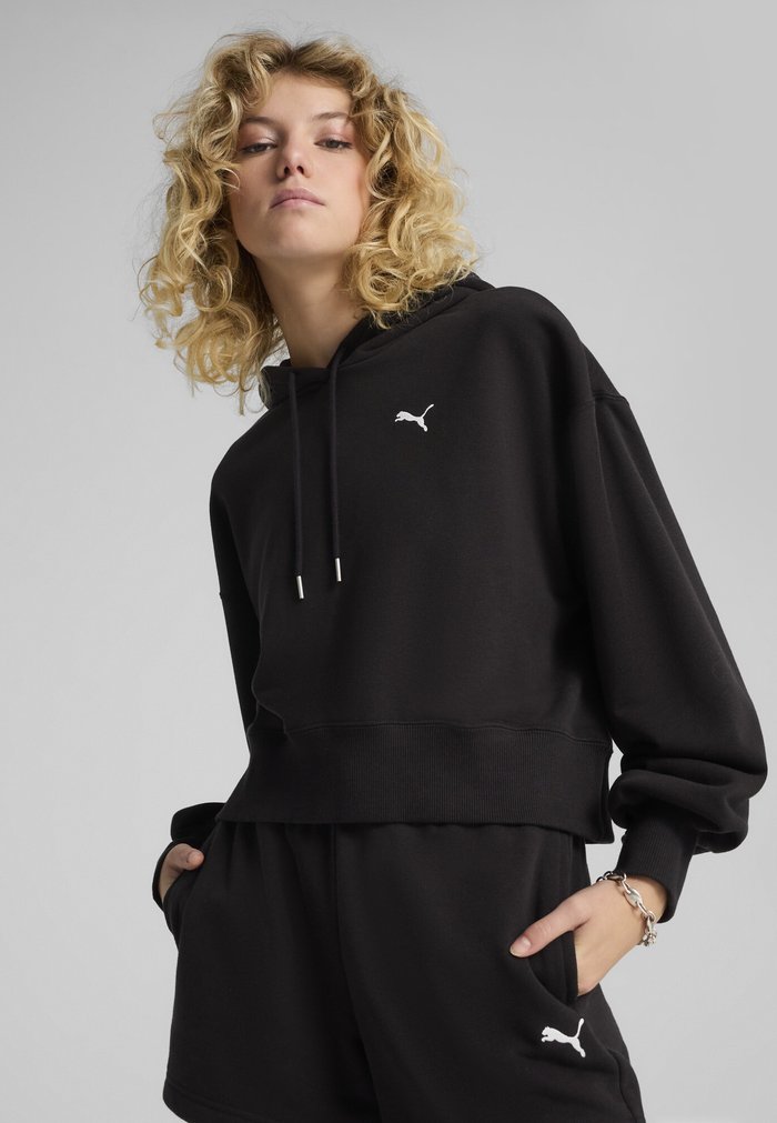 PUMA WARDROBE ESS RELAXED FIT - Hoodie - black
