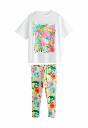 SET - Leggings - white sequin unicorn
