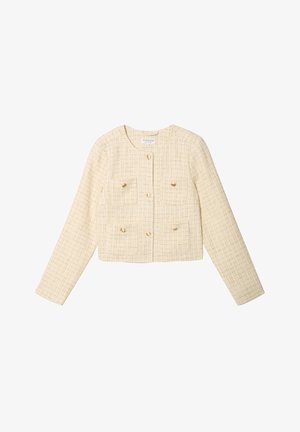 BONOBO Jeans TWEED COURTE - Blazer - jaune pastel
