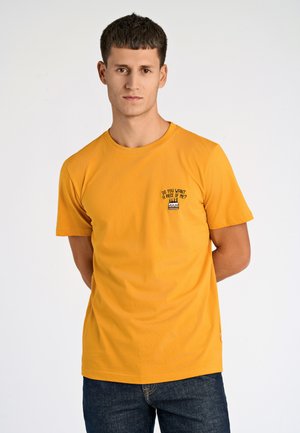Lindbergh EMBROIDERY TEE - T-shirts print - lt honey