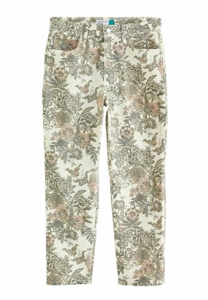 Next, HIGH RISE CITY STRAIGHT LEG JEANS - Džínsy s rovným strihom - ecru tapestry floral