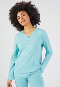 Damart INTERLOCK  DOUCE ET SOUPLE SET - Nachtwäsche Set - Turquoise