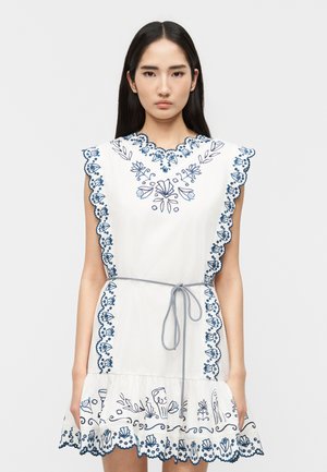 LEELA EMBROIDERED MINI DRESS - Robe de jour - cream