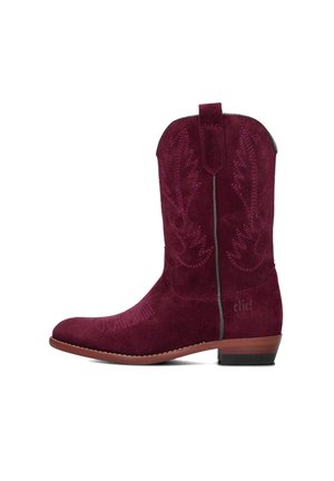 Cowboy-/Bikerstiefelette - dark burgundy moro