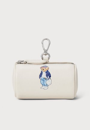 POLO BEAR LEATHER CYLINDER COIN POUCH - Rahakott - cream