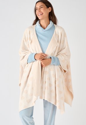 PONCHO - Peignoir - blanc cassé