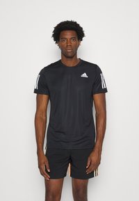 adidas Performance OWN THE RUN - T-shirt con stampa - black/silver