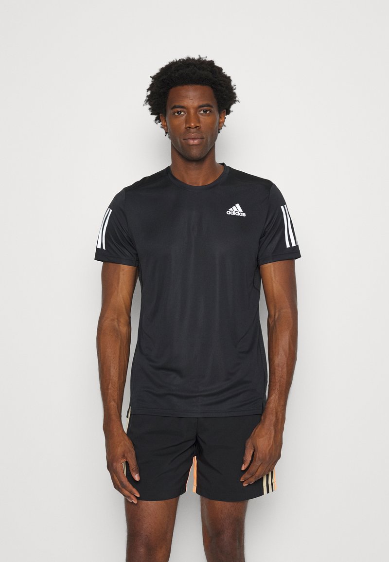 adidas Performance OWN THE RUN - T-shirt con stampa - black/silver