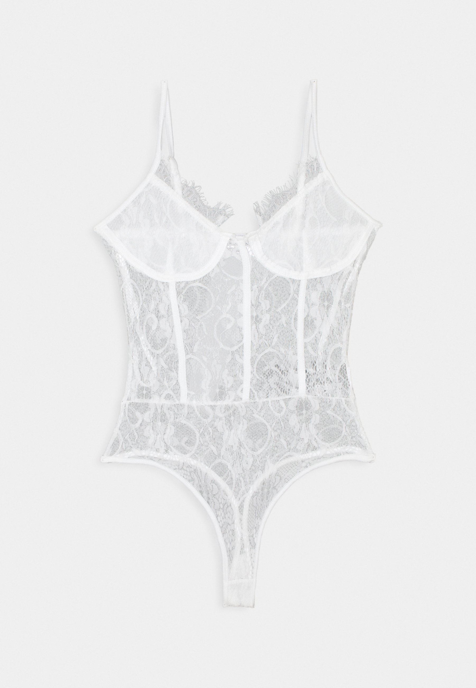 Missguided Tall STRAPPY BODYSUIT - Toppi - white/valkoinen - Zalando.fi