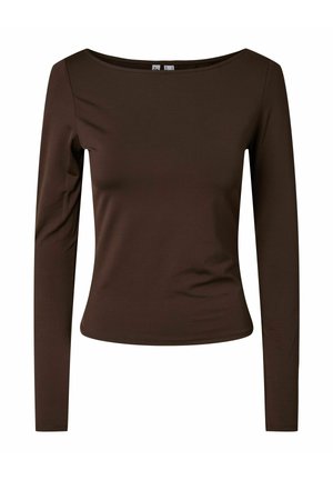 Pieces, TOP PCMELLY BOATNECK - T-shirt à manches longues - hot fudge