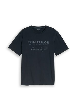 TOM TAILOR, T-SHIRT IM USED-LOOK - Tričko s potlačou - sky captain blue
