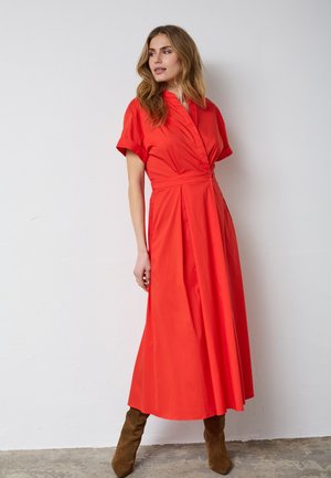 Co'couture, ELARACC WRAP SS DRESS - Nappali ruha - flame
