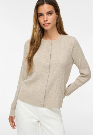 VILA, VIKERRY CABLE CARDIGAN - Gilet - natural melange1