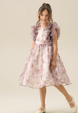 Angel & Rocket, REGULAR FIT - FLORA RUFFLE SLEEVE ORGANZA PRINT DRESS - Cocktailkjole / festkjole - pink