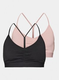 2 PACK - Αθλητικό σουτιέν ελαφριάς στήριξης - black/pink