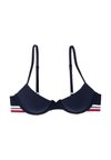 GLOBAL STRIPES PUSH UP - Bikini top - dark night navy