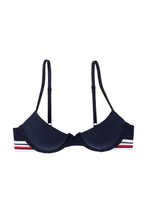 Tommy Hilfiger, GLOBAL STRIPES PUSH UP - Vrchný diel bikín - dark night navy