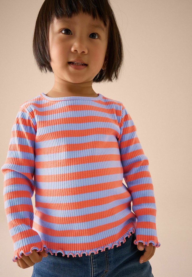 Next REGULAR FIT - LONG SLEEVE - Långärmad tröja - orange purple stripe