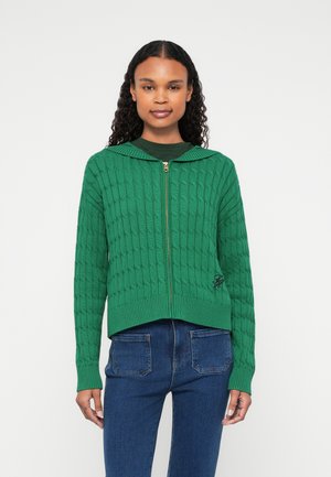 CABLE ZIP HOODY - Majica s kapuljačom i patentnim zatvaračem - nouveau green
