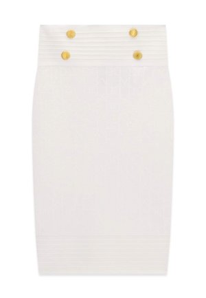 MARCIANO BY GUESS, MARCIANO JACQUARD LOGO MIDIROCK - Pencil skirt - beige